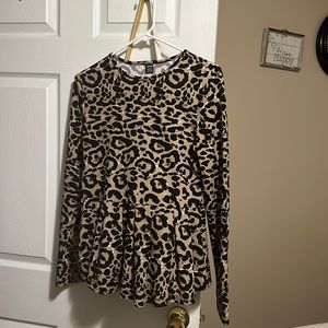 Leopard print long sleeve shirt